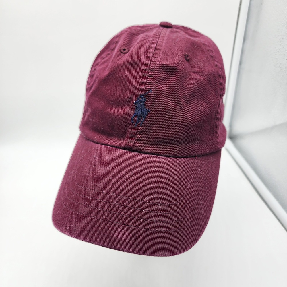 Polo Ralph Lauren Classic Sport Cap Hat Mens OSZ Burgundy Cotton Baseball NWT